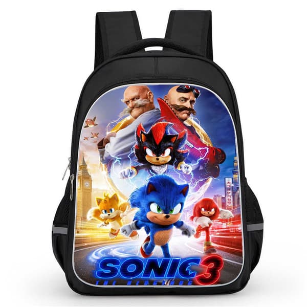 Cartoon Hedgehog Pattern Backpack for Primary School Students, Easy-to-Carry School Bag-FO- Sonic the Hedgehog 21