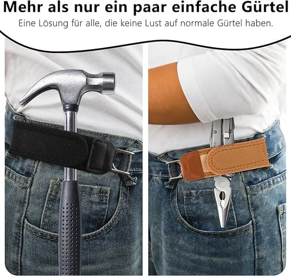Unisex spenneløst elastisk midjebelte, usynlig midjebelte, elastisk erstatningsmidjebelte med kroker-FO-
