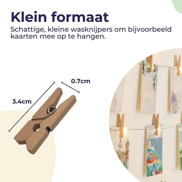 Mini træklemmer til hobbyprojekter, fotos og dekoration