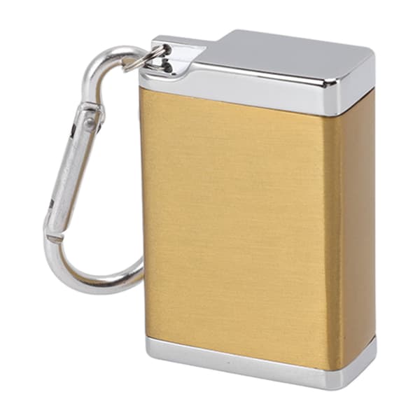 Bärbar Mini Askkopp i Zinklegering Brandsäker Delikat Askkopp Nyckelring med Spänne Lock Guld-FO-