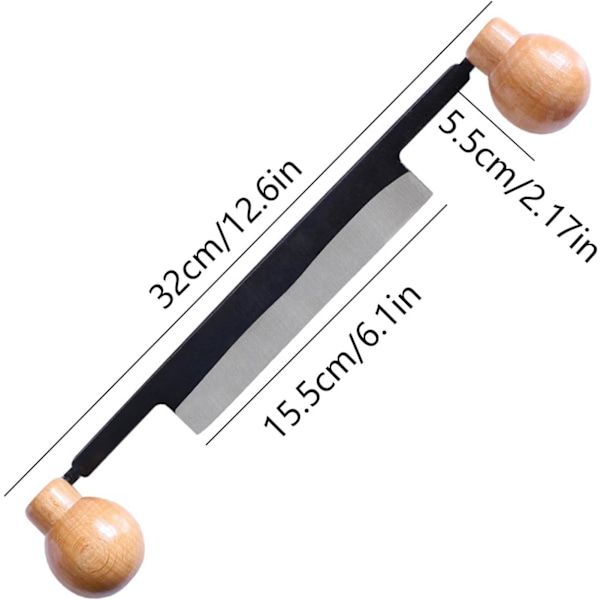 Dragkniv för träbearbetning, skarpt barkborttagningsverktyg, träbearbetningsverktyg, rak dragkniv för trädgård, utomhus och hem