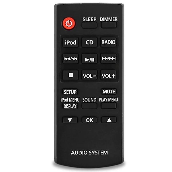 Ny fjärrkontroll för Panasonic Audio Stereo System-spelare N2qayc000058 Kontroller