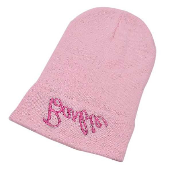 Børns Barbie Strikket Beanie Hue Efterår Vinter Udendørs Kasket Barbie Fans Hat Gave Light Pink