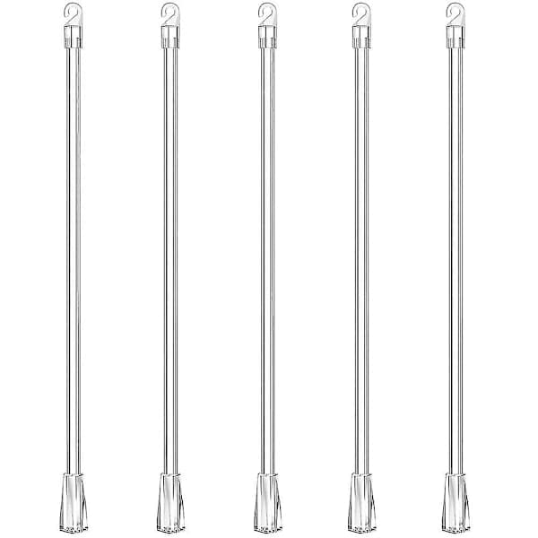 5 Pcs Blind Wands Vertical Blinds Replacement Parts Blind Rod with Tail Hooks (31.00X1.10X1.10CM, As Shown)