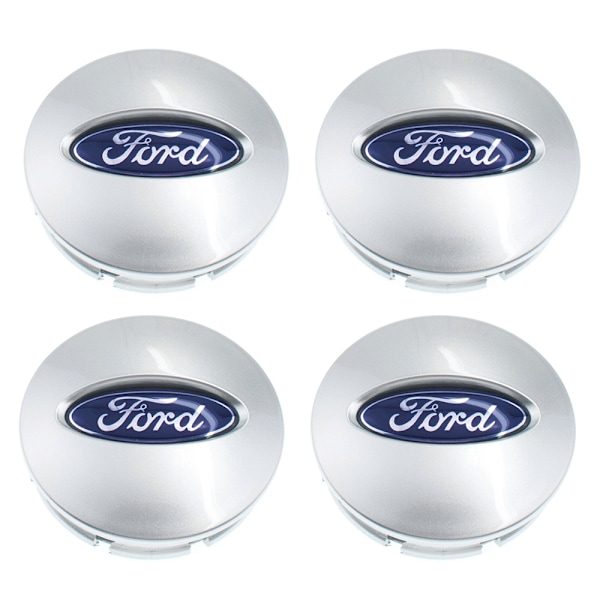 4-pack - Ford Navkapslar / Hjulnav Emblem - B 60 54mm - Silver