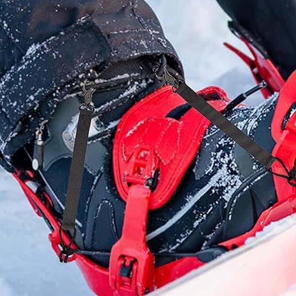 Snowboard Säkerhetsbälte - 30cm Skid säkerhetsrep | Snowboard Säkerhetsbälte - Nylon med Metallspänne, Robust och Hållbart.-FO-