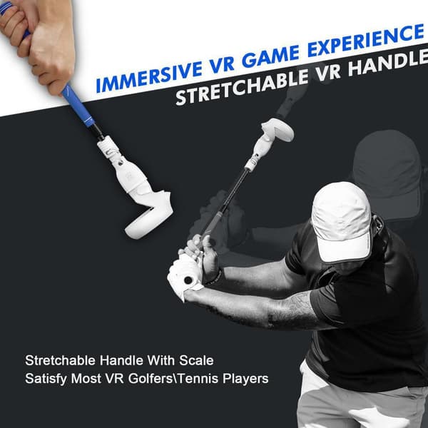 VR Golfkøller Håndcontroller Greb Golf Tennis Baseball Kajak VR Golf Greb Forlænger Tilbehør til OCULUS Quest 2 Håndcontroller-FO-