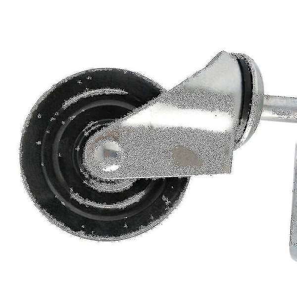 4 tum tunga gummi tysta fjäderbelastade grinddörrhjul Caster fjäderhjul Hemgrind dörrulle (1 st, svart)  [dB]