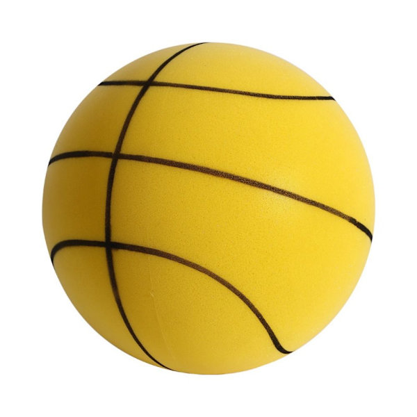 Hiljainen koripallo pomppiva koripallo KELTAINEN 21CM Yellow-PO- Yellow 21CM