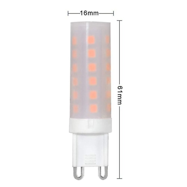 G9-liekkilamppu Led Glödlampa 0,5w Pc Keramikfärg 10lm 36*2835 Smd Ac 220-240v 1300-1700k 360 Grader [energiklass A] 4pack