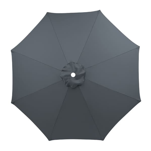 Replacement Umbrella Cover, 8 Ribs, 3m, Waterproof, Anti-UV, Replacement Fabric, Grey-FO-