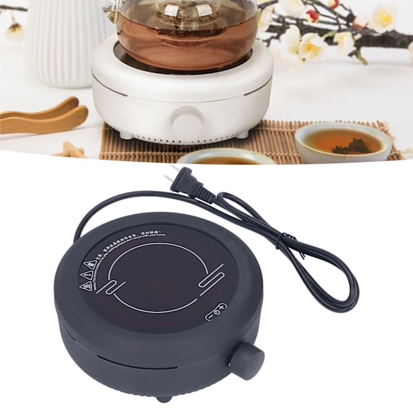 Sähköliesi 800W Kannettava sähköliesi kotiin, asuntolaan, toimistoon CN-pistoke 220V musta '-MM