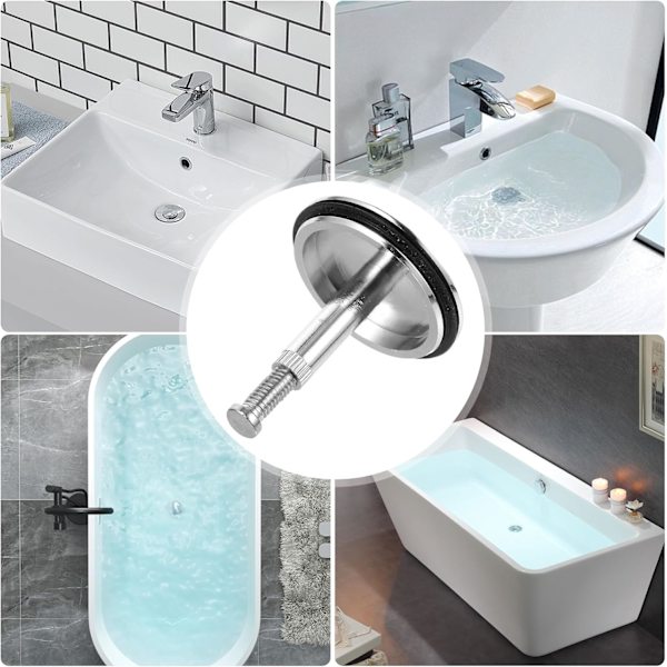 43 mm universal messing afløbsprop til badekar og håndvaske, justerbar-FO-