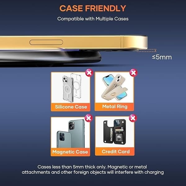 50W Hurtig Trådløs Opladerplade Til Apple Samsung & iPhone & Universal-FO-