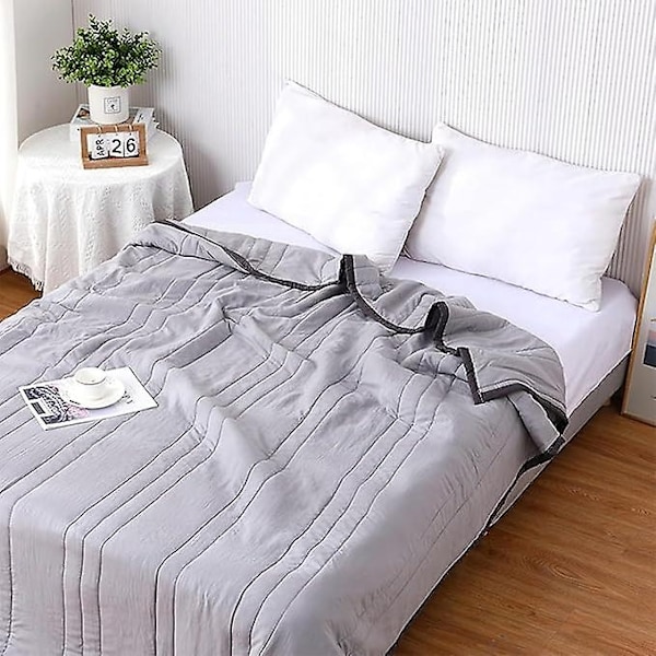 Sommer-Køletæppe - Istæppe til Varme Søvnige og Nattesved, Køletæppe med Dobbeltsidet Køleeffekt til Alle Sæsoner - Perfekt Coffee Coffee 150x200cm