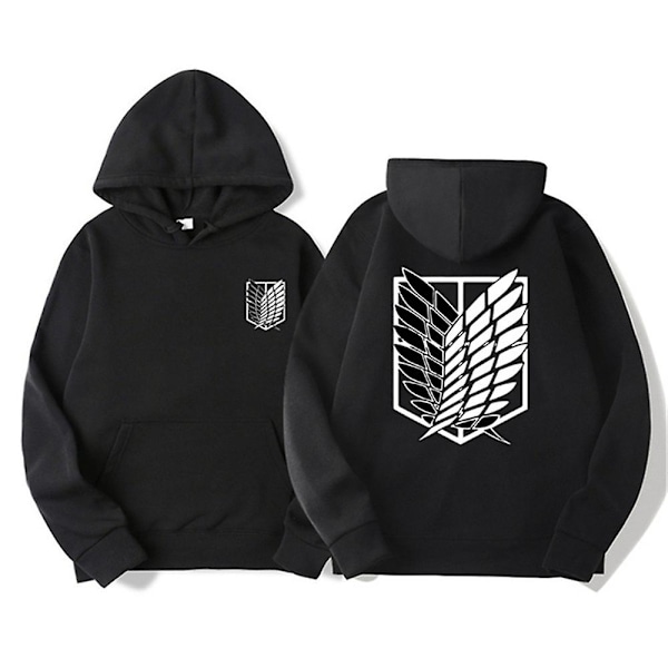 Attack On Titan Hoodies Voksen Mode Avslappet Aot Undersøkelseskorpset Trykt Genser Topper Langærmet Hettegenser Gaver XL