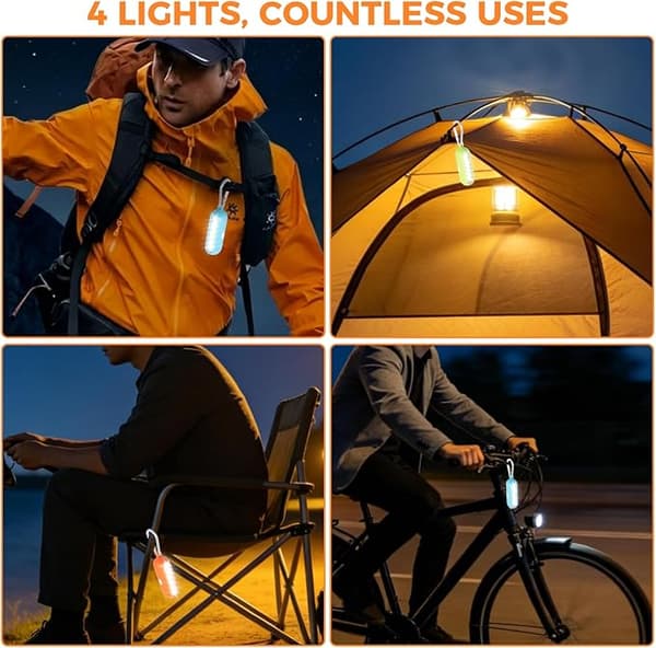 4 minitaskulamppua, LED-avaimenperätaskulamppua, mini-LED-avaimenperät-FO-