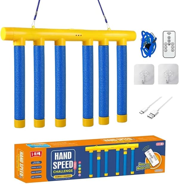 【Reaction Training】Improved Drop Stick Game | Train Hand-Eye Coordination | Reaction Game for Kids and Adults | Portable-FO- Remote control model