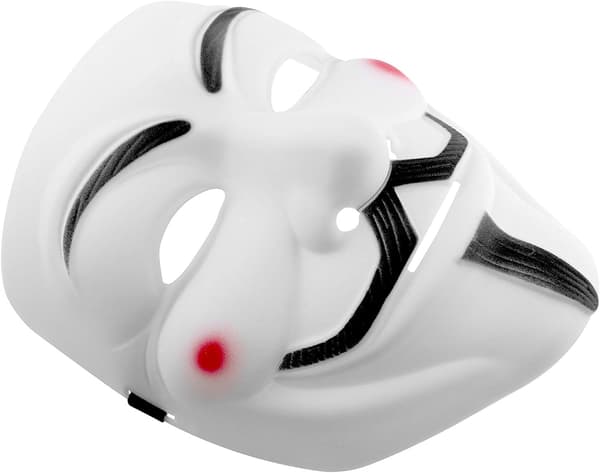 Udekit Hacker Anonymous Mask Guld V for Vendetta Mask för barn kvinnor män Halloween festdräkt Cosplay Guld-FO-