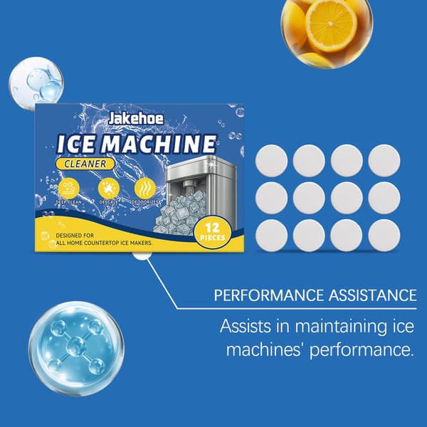 Ice Machine Cleaner Tablet Descaler for Ice Makers Refrigerators 12 pcs-FO-