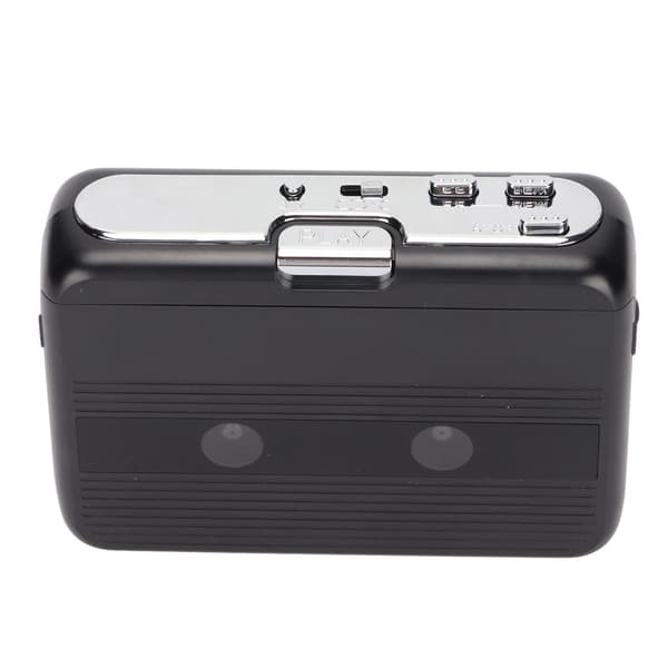 TON007B Bærbar Kassetteafspiller Mini Stereo Bluetooth Kassetteafspiller med 3,5 mm Jack til Højttaler Biler Sort-FO-