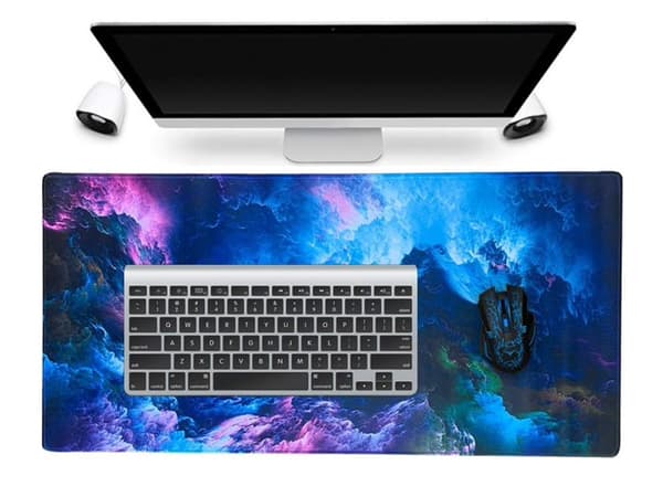 Gaming Musemåtte med RGB LED Lys - 90x40cm - Ocean Waves-FO-