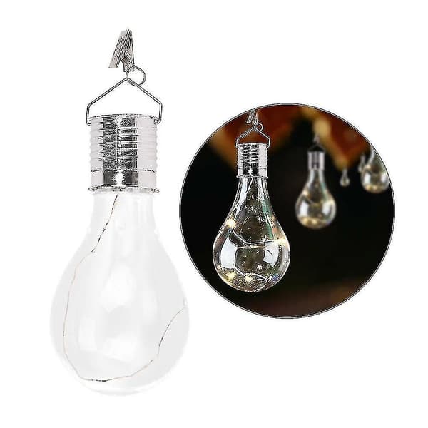 5x Outdoor Solar Powered Hanging Light Bulbs Warm White Garden Decor-FO-