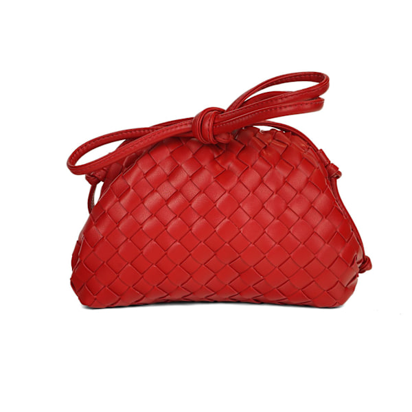 Molnryggsäck 2024 ny stil väska dam ko läder skrynklig dumpling väska dam handväska axelväska MJ51 Röd Röd Röd Red 22*9*14cm