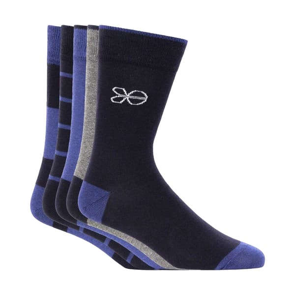 Crosshatch Milato Herresokker (5-pakning) Størrelse 39-46 Blå/Grå{YDE}-FO-