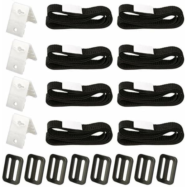 Pool Cover Reel Attachment Set, Wide Application with Self-Adhesive Nylon Straps for Solar Cover Roller, Practical Design for Easy Pool Maintenance-FO-