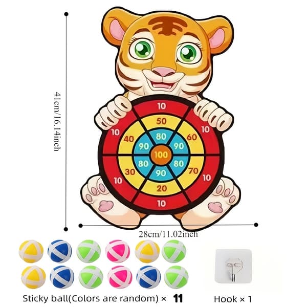 12-delars Tiger Sticky Ball Toss Game Set med bräda-FO-