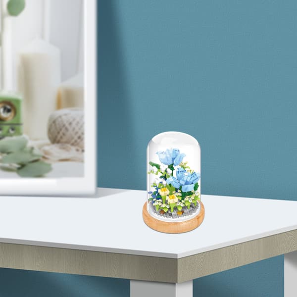 DIY Blomsterbuket Byggeklodser til Boligindretning og Gaver-FO-