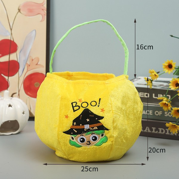 Halloween-godispåse, godispåse, bärbar 3D-pumpapåse, barnpresent, Halloween-rekvisita, Halloween-påse R25B R25BOO One Size