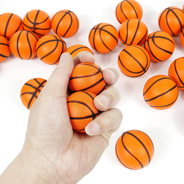 Stressbolde, 2 stk. Minibasketbolde Soft Foam Basketball Squishies Små Klemmebolde | Stress- og angstbolde til sport tema Basketball Party Favors Skole