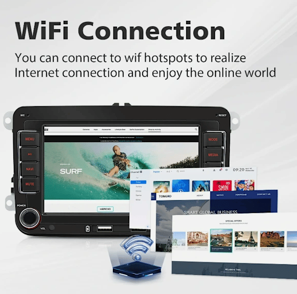 Billaudio med 7 tommer Android Apple Carplay GPS til Volkswagen Golf MK5 Polo Passat Jetta-FO-