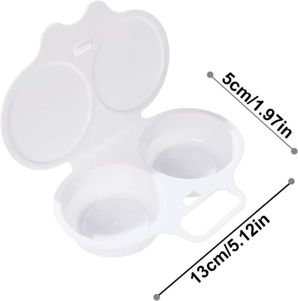 Mikrobølgeovn-æggekoger – Blomster- og hjerteformet æggekoger til hurtige morgenmadsæg Gry+Blk