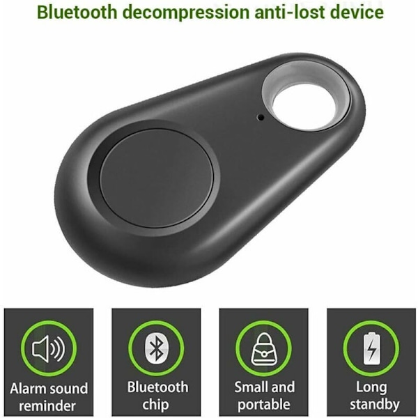 (5-pakning) GPS-sporer Smart nøkkelfinner lokalisator anti-tap Bluetooth