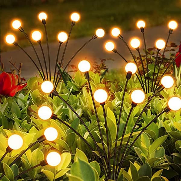 Solar Havelamper, 1 LED Soldrevne Ildflue Lamper, Udendørs Dekorativ Varm-FO-