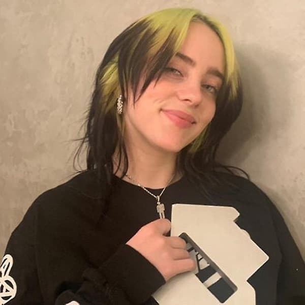 Billie Eilish Sølv Rustfrit Stål Vedhæng Halskæde-FO-