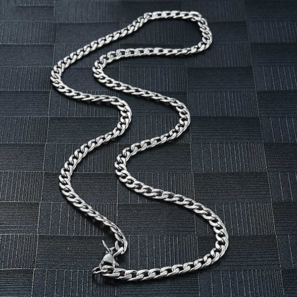 Silverkedja Halsband Kedjelänk Silver 5mm silver