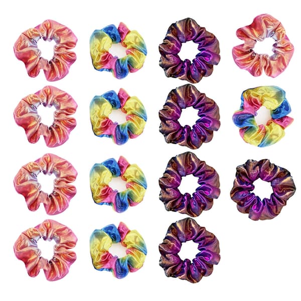 Hår Scrunchies Elastikker til Hår, 15 stk Hestehale Hår-FO-