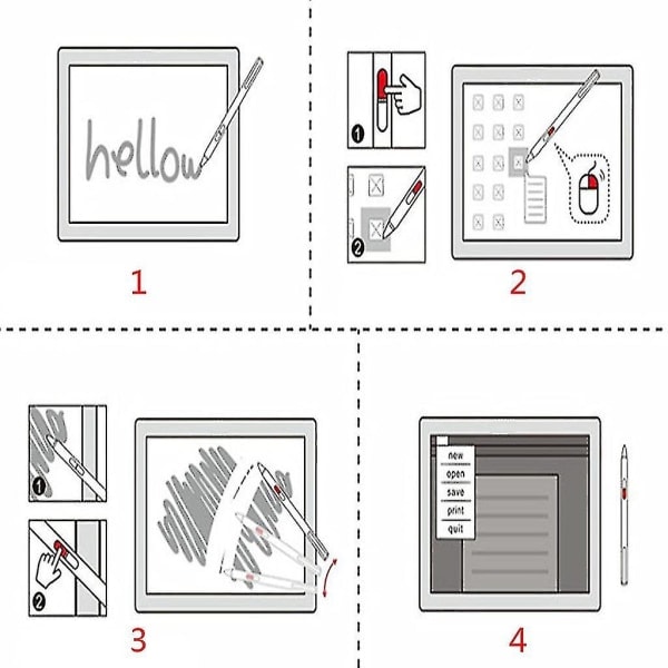 For Lenovo- Ideapad Flex 5 14 (intel Amd) Digital Stylus med konfigurerbar knapp