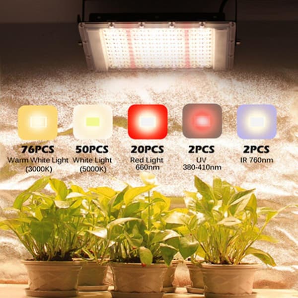 Fuld Spektrum 300W LED Grolys til Indendørs Planter, Sollignende Phytolampe til Drivhusvækst-FO-