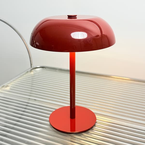 Moderne trådløs genopladelig LED-bordlampe til læsning, kontor, studie og soveværelse 1PC Red