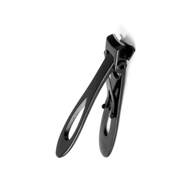 Black Stainless Steel Nail Clippers with Leather Case{YDE}-FO-