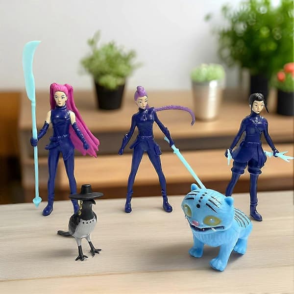 Kpop Demon Hunters Actionfigur Sæt - 5-pak Anime Samlerdukker-FO-