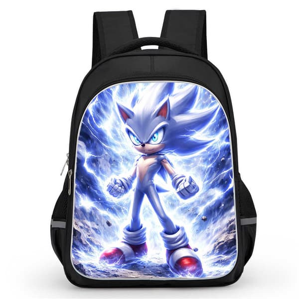 Cartoon Hedgehog Pattern Backpack for Primary School Students, Easy-to-Carry School Bag-FO- Sonic the Hedgehog 31