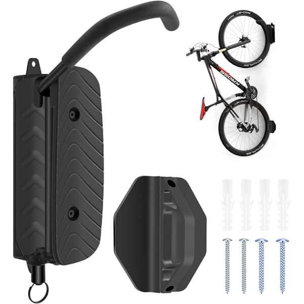 Wall Mount Bicycle Carrier - Swivel Bike Rack Angle and Wall Distance Adjustable for Garage, MTB, Road Bike, Bike Carrier Storage