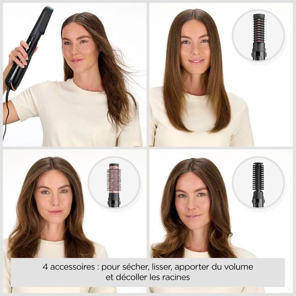 BABYLISS PERFECT FINISH AS126E - Blow brush 1000W - 2 temperatures + Fresh air - Ionic function - Brush volume 38mm{YDE}-FO-