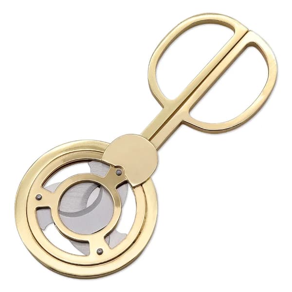 Sigarkutter, tapsfri saks i rustfritt stål, gaveeske ring med 3 kutt design, sigargiljotin, ergonomisk design, lett og enkel å bruke